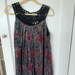 NWT Anthropologie velvet burnout metallic paisley cocktail dress size Medium